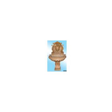 red marble wall fountain with women pate sculpture (H150cm)