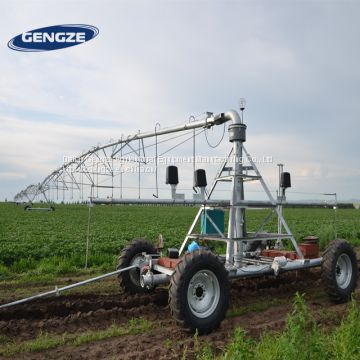 Farm Four-Wheel Lateral Move Irrigation Equipment Movable Sprinkler System For Sale