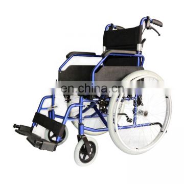 Aluminum Drum plating double brake rear anti-rolling wheel premium lightweight wheelchair for disabled