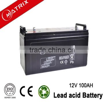 409*175*209mm recycling 12v 100ah solar agm battery