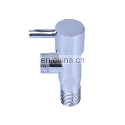 Factory sell chrome zinc body ABS handle chrome 1/2 inch angle water stop valve