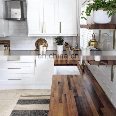 White Matt Lacquer Modern Wood Kitchen Furniture Marble Top Kitchen Cabinets