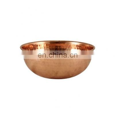 copper shiny polished metal bowl for kitchen