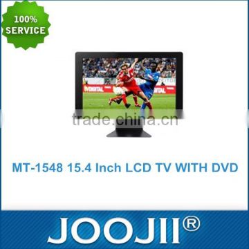 Best price 15.4 inch TV, Flat Screen Television, 2016 Hot Selling LCD TV With DVD
