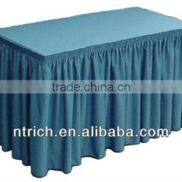 Box pleats table skirts, polyester table skirts, table skirting