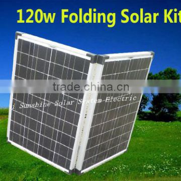 120w 12v/18v portable solar panel/folding solar kit