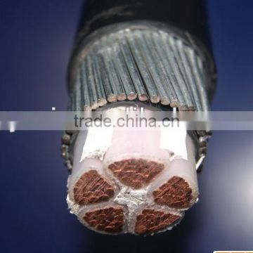AL/CU conductor multi core 60mm XLPE insulated PE sheath thin steel wire armored power electric cable wire