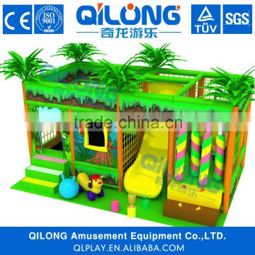 2016 New design big indoor commercial slides for kids plastic playground