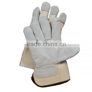 safety rubberized cuff buffalo leather work gloves