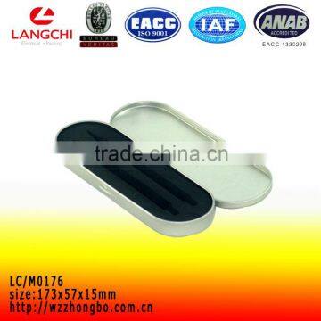 Oval shape tin box custom for stationery