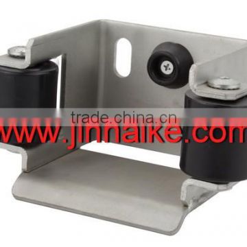 width 100/124mm steel stops with 2 nylon rollers for slides gates