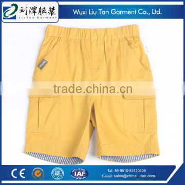 casual style contrast binding boys children shorts