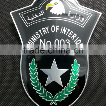 custom ABS chrome car badge/custom self-adhesive plastic abs chrome