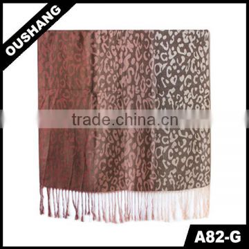 A82-G Ladies Fashion Top Quality Knitted Leopard Scarf