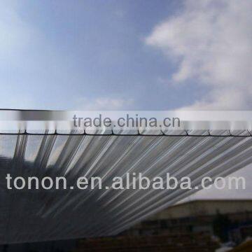 PC0107 construction material 16mm clear pc hollow sheet polycarbonate sheet of plastic sheet