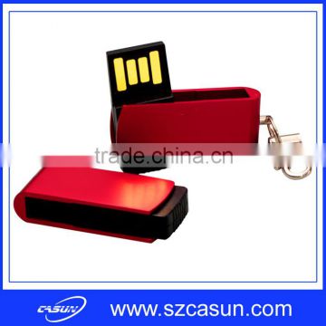 hot selling mini metal swivel usb flash drive with full color printing