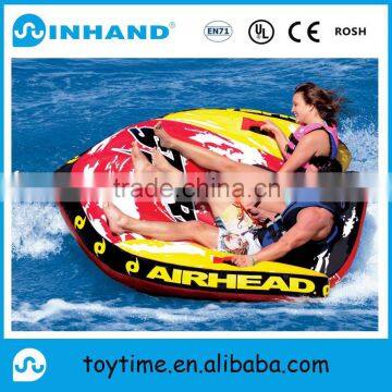 promotional CMYK towable pvc inflatable snow tube for winter sports, giant outdoor round snow sled