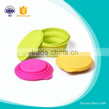 Folding soft eco-friendly blowl kitchenware made in China silicone bowl cup