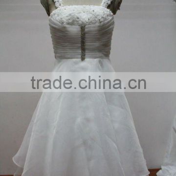 Exquisite Handmade Flower Organza Bridesmaid Dress for Wedding