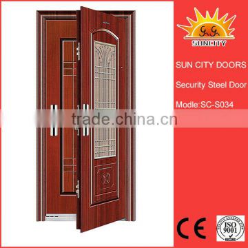 Double opened exterior metal secuirty door