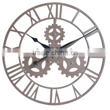 Large Wall Mounted Clock Antique Wrought Iron Wall Clock For Sale