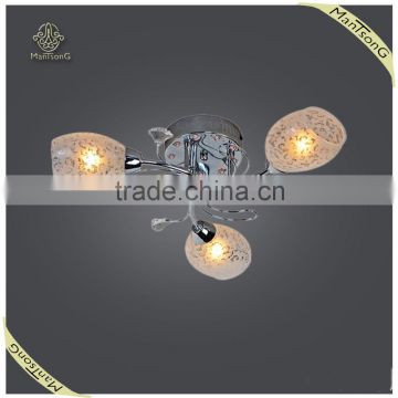 Factory Price Hotel Decorative 3 Lights Ceiling Lamp LED Glass Lampshade Lighting