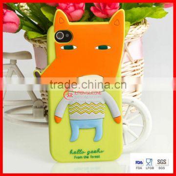 fox shape silicone phone cases