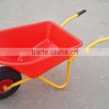 Platic kids toy wheelbarrow with pneumatic wheels WB0605P