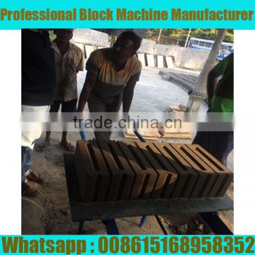 QT4-24 small manual concrete hollow block making machine for sale cement block maker price