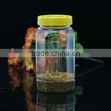 Wholesale Clear Yellow Cap Square Plastic Container For Food