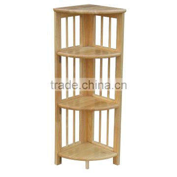 FSC promotional cheap wooden shelves corner bookcase for wholesale