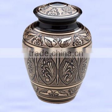 New look engraved Black Finshed designed Cremation Urn, Urn for cremation