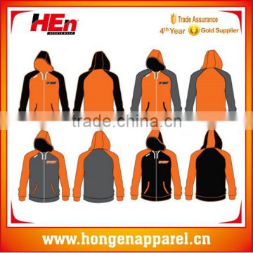 Hongen apparel Custom team sportswear hoodies orange sports hoodies
