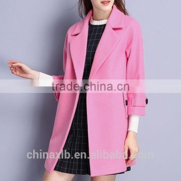 High quality cashmere wool wide sleeve woman coat
