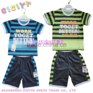 Boys pajamas set for summer designs custom cotton 2pcs pajamas
