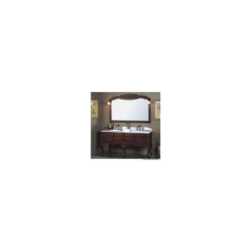 Classical solid wood hand carved bathroom vanity