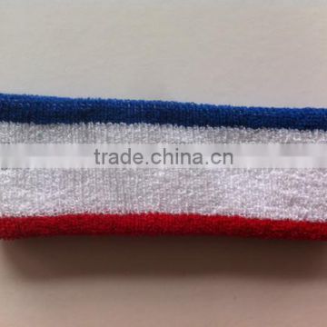 colorful cotton headband with embroidery logo sport headband and running