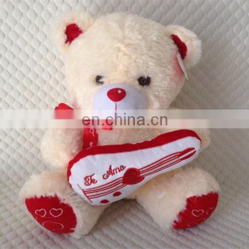With guitar soul music plush teddy soft toy