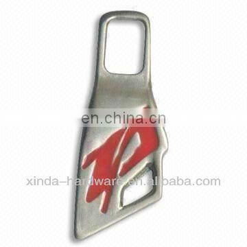 Zipper Puller, Made of Zinc Alloy, Customized Designs and Colors Accepted