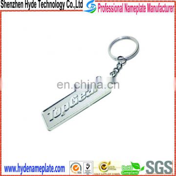Fashional China Supply beautiful metal ornament tag with keychain