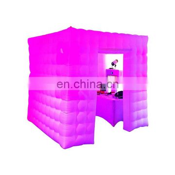 Attractive Cheap  Portable Lighted Inflatable Cube Photo Booth/Kiosk,Inflatable Wedding or Party Photo Booth with Camera