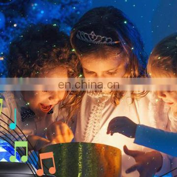 2020 New Arrivals 5V USB Laser Ocean Wave  Bluetooth Speaker Galaxy Sky LED Night Light Starry Projector for kids Christmas Gift