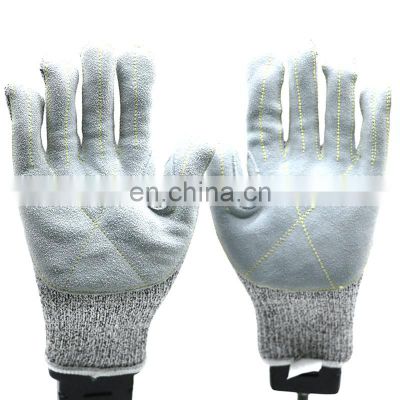 Food Grade Kitchen Knife Blade Proof Anti-cut cow leather Gloves