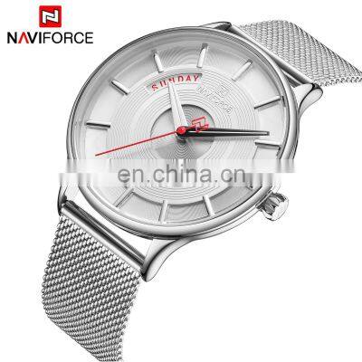 NAVIFORCE NF3007 Men Quartz Stainless Steel Strap Waterproof Stylish Wristwatch Causal Watches For Mens Online