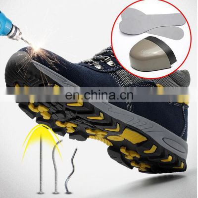 Factory custom Waterproof steel toe  construction safety shoes for men work