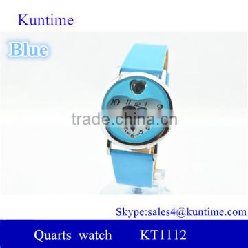 Double heart shaped sweet design quarts watch for couples gift watches