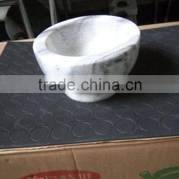 high quality white marble mortar and pestle