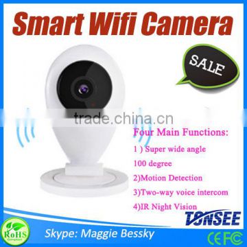HD Smart home P2P WIFI wireless IP Camera with alarm, Home Use IP Camera baby monitor