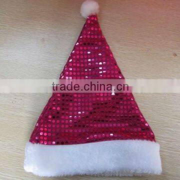 sequin fabric santa hat