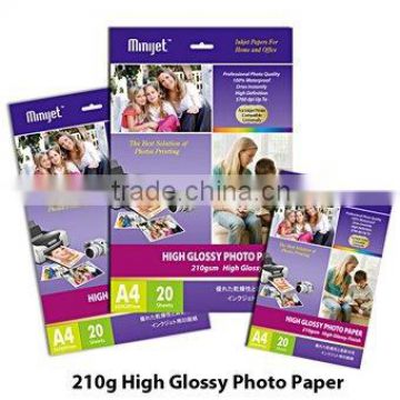 A4/letter size high cast coated inkjet paper 180g printed by dye ink,20 sheets one pack